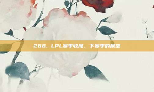 266. LPL赛季收尾，下赛季的展望