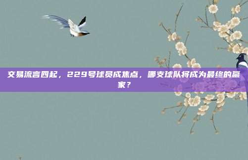 交易流言四起，229号球员成焦点，哪支球队将成为最终的赢家？