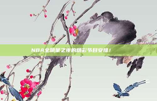 NBA全明星之夜的精彩节目安排！✨🌟