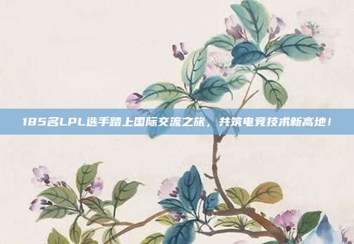 185名LPL选手踏上国际交流之旅，共筑电竞技术新高地！