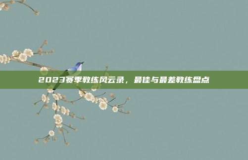 2023赛季教练风云录，最佳与最差教练盘点